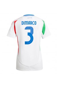 Italië Federico Dimarco #3 Voetbaltruitje Uit tenue Dames EK 2024 Korte Mouw